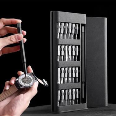 Imagem de Conjunto de chaves de fenda multi-bit upgrade 24 em 1 kit pequeno Screwriver, ferramenta de reparo multiuso com capa de qualidade premium para telefone, pad, computador, laptop