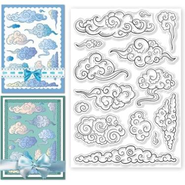 Imagem de Generic Weather Clouds Carimbo Mágico Transparente Fundo Nuvem Silicone Selos de Carimbo Transparente para Álbum de Fotos Faça Você Mesmo Cartões Decorativos 10 x 15 cm