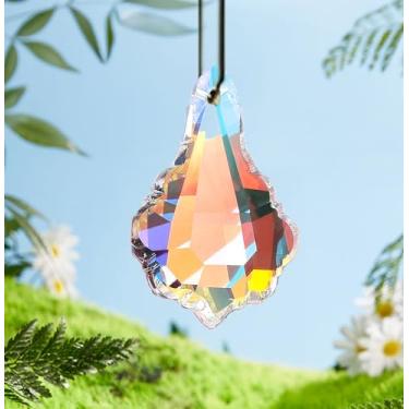 Imagem de Pingente de cristal estilo lanterna de 50 mm para peça de candelabro ou enfeite facetado refletivo para exibição de janela suspensa