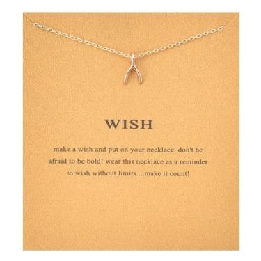 Imagem de Make a Wish Colares para mulheres, melhores amigas, presentes de amizade, presentes de aniversário e Natal para amigas, presentes de autocuidado para mulheres, presente de despedida para colegas de
