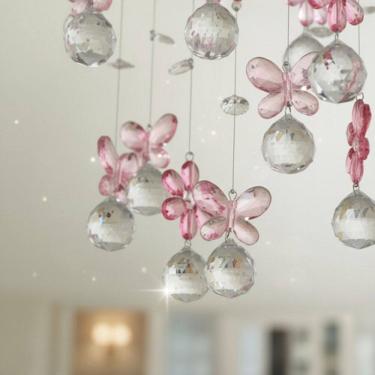 Imagem de Lustre para quarto infantil  Bebê, Menina, Menino em Cristal Base 20x20