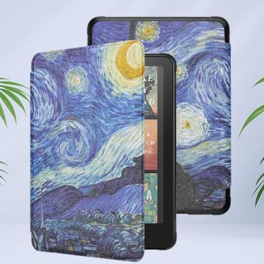 Imagem de Capa para Kindle Paperwhite 12ª geração 2024 de 17.8 cm e Kindle Colorsoft Signature Edition, capa protetora de couro PU premium com despertar/hibernar automaticamente