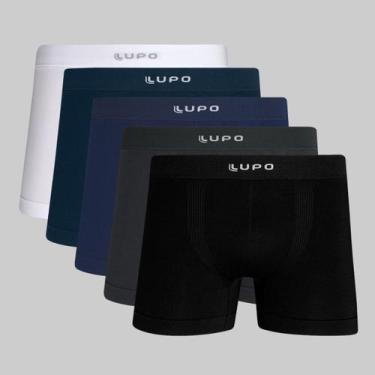 Imagem de Kit 5 Cuecas Lupo Boxer Micromodal Sem Costura 00661, Sortidos, P