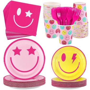 Imagem de Conjunto de talheres de festa Kochorie Preppy Smile 144 peças