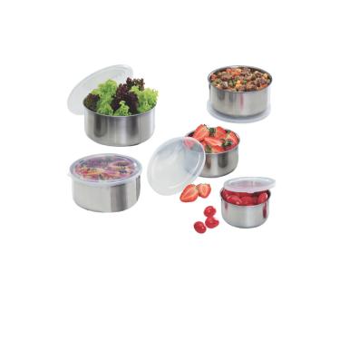 Imagem de Conjunto de Tigelas em Aço Inox com Tampa 5 Peças ( 18923 )