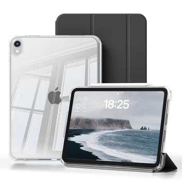 Imagem de GKABXY Capa para iPad Air de 11 polegadas M3/M2 (2025/2024), iPad Air 5ª/4ª geração (2022/2020) 10,9 polegadas com capa transparente removível 2 em 1, moldura protetora de TPU macio, despertar