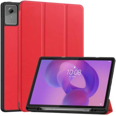 Imagem de DWaybox Capa para Lenovo Idea Tab Plus 12,1 polegadas modelo 2025, capa protetora à prova de choque com suporte, compartimento para caneta integrado e despertar/hibernar automaticamente, capa