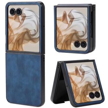 Imagem de Fourmor Capa para Motorola Razr Plus 2025/Razr Plus 2024 - Capa protetora de couro PU vintage à prova de choque | Cobertura total | Design leve e antiimpressões digitais