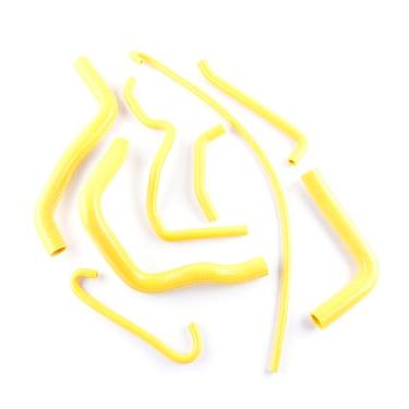 Imagem de XAJINGSU Kit de mangueira de refrigeração do radiador de silicone para motocicleta compatível com 2006-2010 SUZUKI GSXR 600 750 K7 K8 K9 8 peças 11 cores (amarelo)