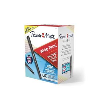 Imagem de Paper Mate 4621401 Caneta esferográfica, ponta média, pacote com 60, preta