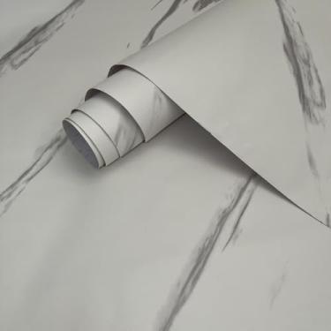 Imagem de Piso Vinilico Autocolante, Adesivo para Piso, Vinilico Autocolante 10mx61cm Proprio para Chão Quarto, Cozinha, Sala, Banheiro(P6 Marmore Carrara)