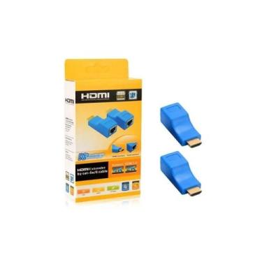 Imagem de Adaptador extensor HDMI sobre Cat-5e/6 30m para HDTV 1080P - Lightbek 