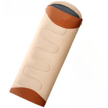 Imagem de Saco de Dormir, Saco de Dormir Térmico Casal Ou Solteiro Patchworkable Lavável à Máquina Set 2 Ultralight 1,5ºC à -3,5ºC Camping, 190cm(1.3KG bege pessoa solteira)
