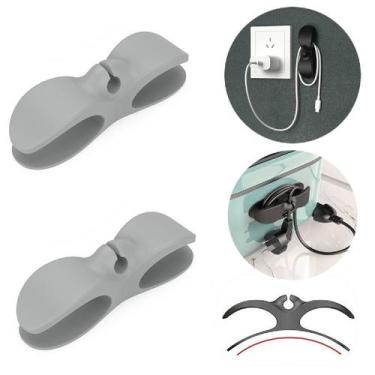 Imagem de 2 Enrolador Suporte Organizador Cabos Fios Silicone Adesivo - Y888, Ci