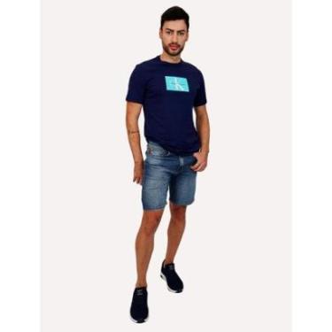 Imagem de Bermuda Ellus Jeans Masculina Dark Indigo Elastic Long Médio-Masculino