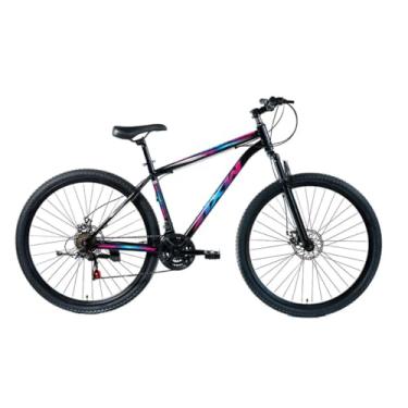 Imagem de Bicicleta Mountain Bike Aro 29, Quadro em Aço Carbono, Freio a Disco, Câmbio para Trilhas e Uso Urbano