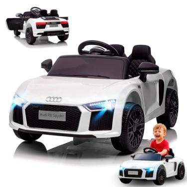 Imagem de Carro elétrico com controle remoto audi r8 branco shiny toys