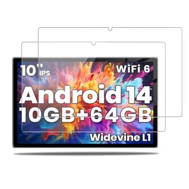 Imagem de NOUKAJU Protetor de tela para Tuotatop X13 25.7 cm, vidro temperado HD, dureza 9h, arranhões, anti-impressão digital, protetor de filme de vidro temperado para tablet Tuotatop X13 de 10,1 polegadas [2