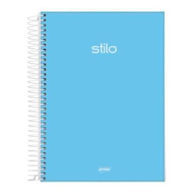 Imagem de Caderno Universitário Capa Dura 01 Matéria 80 Folhas Jandaia Stilo Pastel Azul