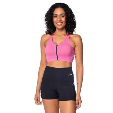 Imagem de Top Feminino Estilo do Corpo com Zíper Pink, Pink, GG