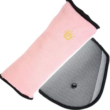 Imagem de Almofada Protetor Ombro Cinto Segurança + Ajustador Pescoço Bebê Criança Infantil