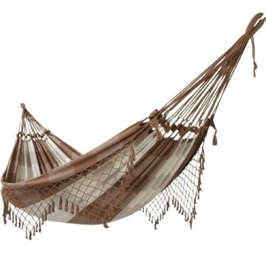 Imagem de REDE DE DESCANSO CASAL GRANDE (Xadrez caramelo com cru)