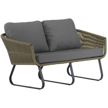 Imagem de Sófa Namoradeira Milão Em Alumínio E Corda Trama Original Rami