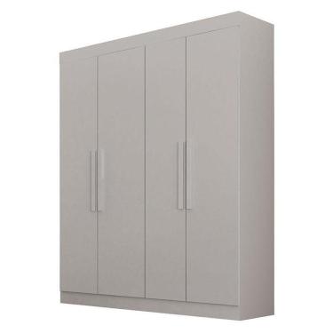 Imagem de Guarda Roupas Solteiro 4 Portas Canadá Branco – Leifer Móveis