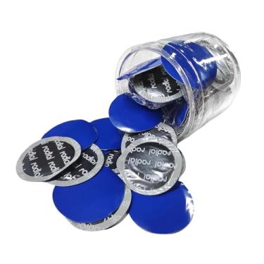 Imagem de ZNDAW Patch de reparo de pneu de 80 peças, remendos redondos sem câmara de 58 mm, kit de reparo de perfuração de pneu de borracha, reparo rápido, adesivos frios resistentes para carro, caminhão