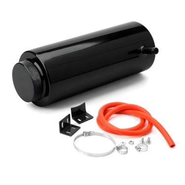Imagem de MUQIDA Tanque de transbordamento de refrigerante, garrafa de captura de resfriamento de reservatório de transbordamento de radiador de alumínio de 800 ml, tanque de expansão universal do radiador do