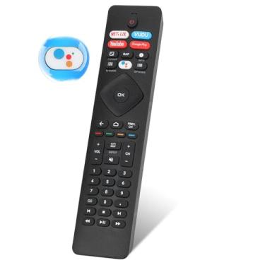 Imagem de Controle remoto por voz NH800UP-philips TV Voice Remote Replacement Controle remoto para Philips Smart TV Controle remoto universal para Philips 4K TV 5704, 5604, 5504, quatro teclas de atalho