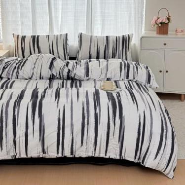 Imagem de BlueBlue Conjunto de capa de edredom infantil, 100% algodão, para crianças, adolescentes, meninos, meninas, 1 capa de edredom e 2 fronhas, estampa de desenho animado (fantasma, casal/queen (222 x 233