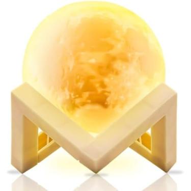 Imagem de Luminária de Cristal de Sal do Himalaia, Base de Madeira Branca, Luz Ambiente, Decorativa para Casa