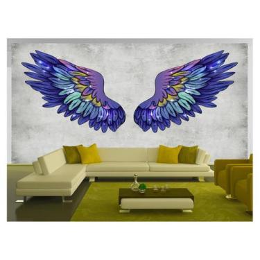 Imagem de Papel De Parede 3D Arte Asas Selfie Insta Cores 3,5M Tra376 - Você Dec