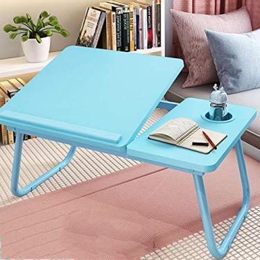 Imagem de Suporte para laptop, bandeja de cama portátil para laptop, mesa de sentar ajustável em altura, mesa de cama dobrável, leitura no sofá, 2 ()