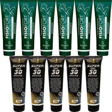 Imagem de Revenda 6 Pomada Fisiofort 150G + 5 Super Gel 30 Ervas 150G - Bio Inst