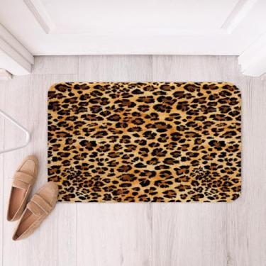 Imagem de Feelyou Tapetes de banheiro marrom leopardo para crianças, meninos, meninas, guepardo, banheira, banheira, 50,8 x 81,3 cm, tapetes de banho com estampa de animais para banheiro, acessórios de banheiro