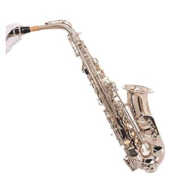Imagem de Saxofone alto EB Saxofone plano níquel prata latão profissional instrumento musical saxofone estudante
