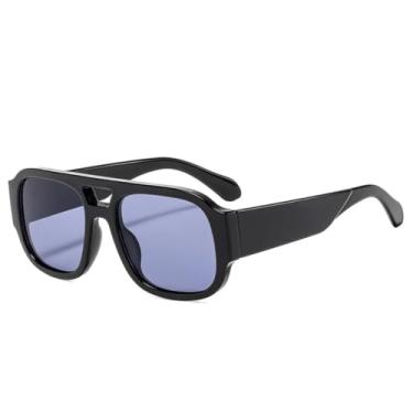 Imagem de HCPIHF Óculos de sol retrô com ponte dupla, masculino, fashion, feminino, punk, degradê (2)