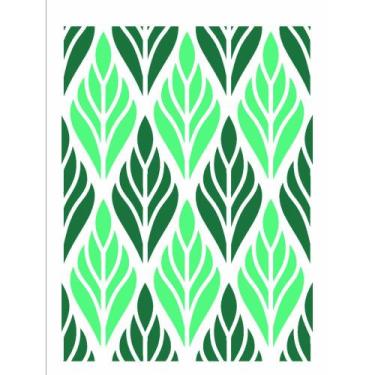 Imagem de Stencil de Acetato para Pintura 15x20 Estamp Folhagem Opa 2346