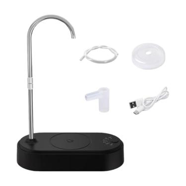 Imagem de BLWOTMOR Dispensador de água, Bomba Elétrica para Galão, Pequeno Dispensador de água Recarregável, Bomba para Garrafa para Camping, Mesa de Cabeceira, Preto, Tamanho real