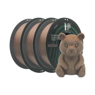 Imagem de Filamento De Impressora 3D Liso De 1,75mm HP3DF 3 Rolos 3kgs Compatíve