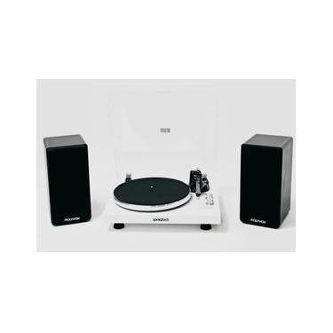 Imagem de Kit Toca Disco Belt Drive XTD-67 Branco + Monitor de Audio Polyvox