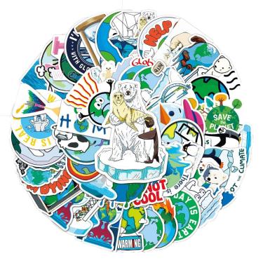 Imagem de Adesivos Globals Warmings Waterproof Vinyl Anime (50 unidades)