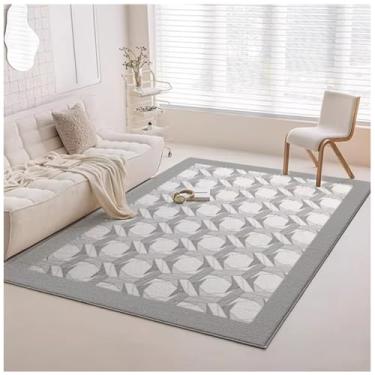 Imagem de SPXMQSS Tapete de área grande para sala de estar, tapete antiderrapante para quarto de dormir, lavável, resistente ao desgaste para sala de estar, quarto, sala de jantar, escritório E 200 x 300 cm