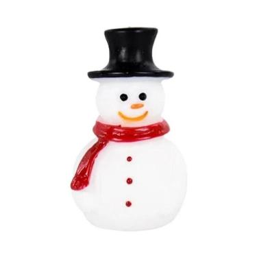 Imagem de Figurinha De Papai Noel Com Trenó, Boneco De Neve, Árvore E Casa De Na