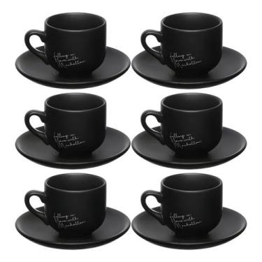 Imagem de Xicaras de Café porcelana Manhattan 90ml com 6 peças - Haüskraft