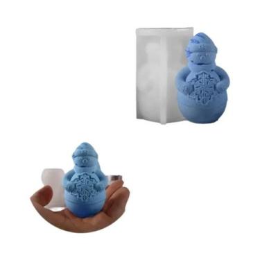 Imagem de Molde De Silicone Para Árvore De Natal Com Floco De Neve Abraçando Gno