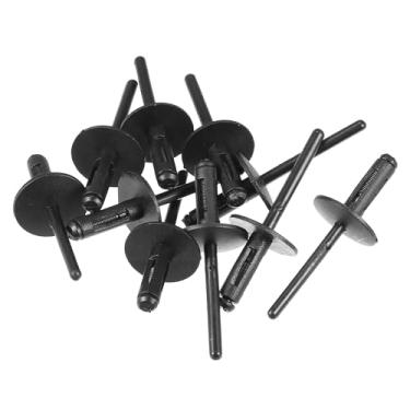 Imagem de VekAuto 10 peças de rebite de revestimento de para-lama compatível com BMW X1 2013-2023, revestimento de casa do leme preto de plástico durável rebite capa lateral rebite