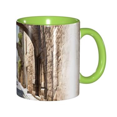 Imagem de Zeraoke Canecas de café criativas com impressão de rua italiana, personalizadas, presente para família, tamanho de 325 ml, unissex